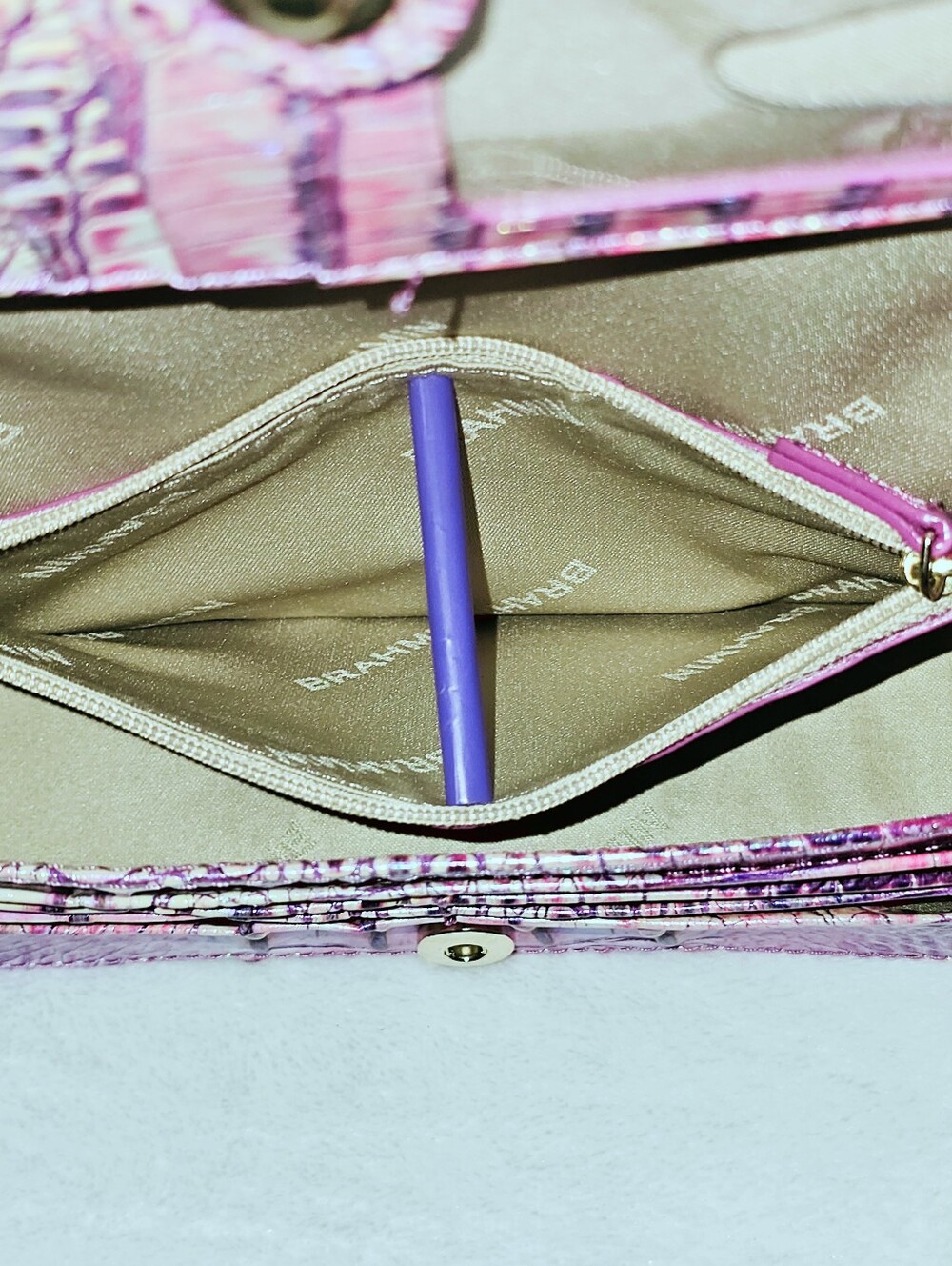 NWT Brahmin PURPLE IRIS Minuette - Picture 11 of 14